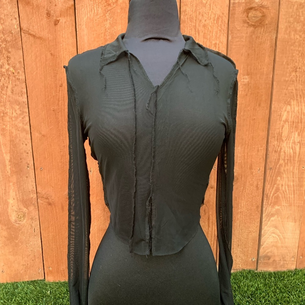Sheer Reverse-seem Top 🖤